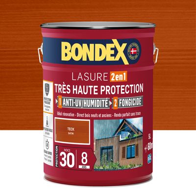 Lasure très haute protection 8 ans teck 5 l BONDEX