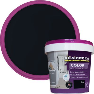 Résine colorée de rénovation noir 500 ml - RESINENCE