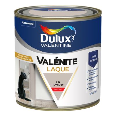 Peinture Boiseries Laque Acrylique Valénite Lin Intense Brill 0,5 L - DULUX VALENTINE