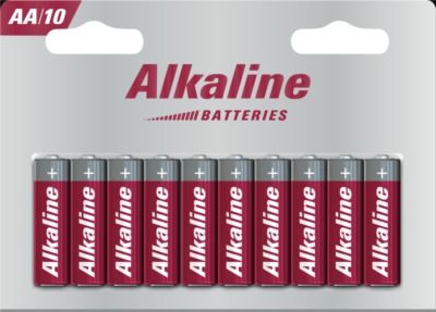 Piles Red Alkaline LR06/AA par 10