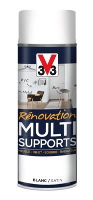 Aérosol de rénovation multisupports finition satinée blanc 400 ml V33