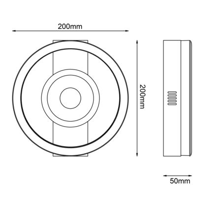 Plafonnier LED rond Maureen 12W 1100 lumens BRILLIANT