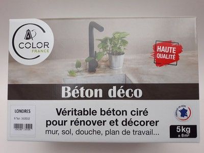 Pack béton déco Londres Gris clair 5kg COLOR FRANCE