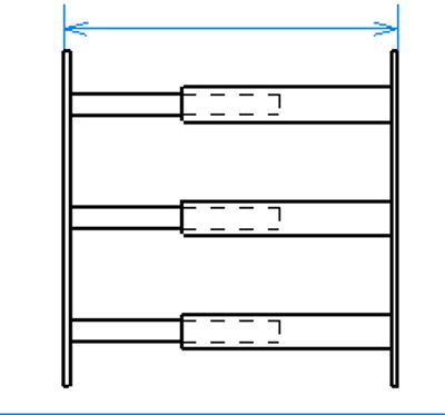 Grille de défense téléscopique de 55 à 103 cm 3 barreaux MOTTEZ