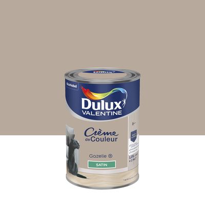 Peinture crème de couleur Gazelle Satin 1,25 L - DULUX VALENTINE