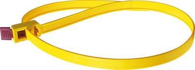 5 colliers de serrage réouvrables 750x13mm jaune - SPEEDY TIE HELLERMANN