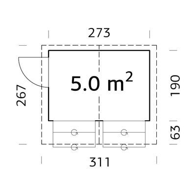 Kiosque bois Translucide Stella 5m2 PALMAKO