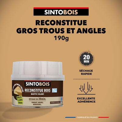 Mastic reconstituant bois chêne clair 190 gr SINTOBOIS