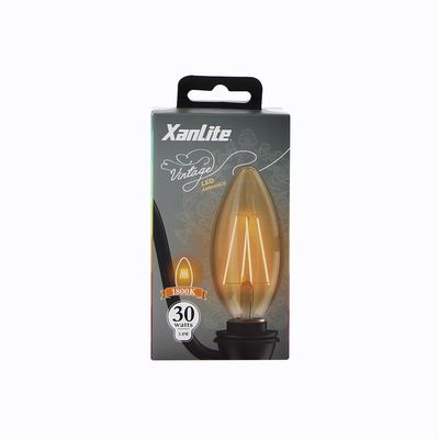 Ampoule Filament LED Flamme vintage E14 4 W = 350 Lumens XANLITE