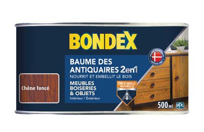 Bondex - Baume des Antiquaires Pâte - 0,5L - Chêne Foncé