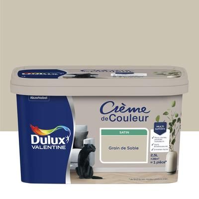 Peinture Crème de couleur Grain de Sable satin 2,5 l - DULUX