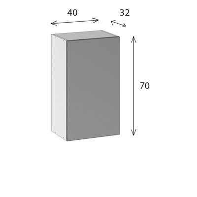 Caisson cuisine haut blanc L 40 x H 70 x P 30 cm OFITRES