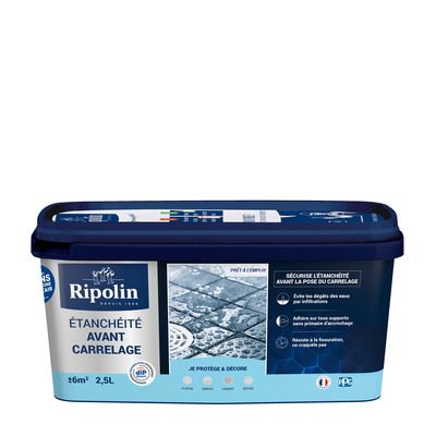 Étanchéité avant carrelage blanc mat 2,5 l by DIP ETANCH - RIPOLIN