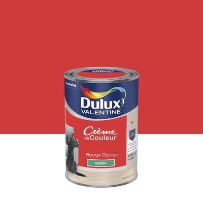 Peinture crème de couleur satin rouge design 1,25L - DULUX VALENTINE