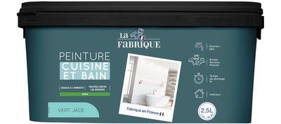 Peinture Cuisine & Bain Vert Jade satin 2,5 l - LA FABRIQUE