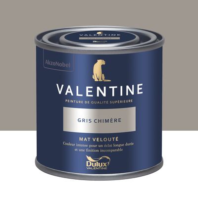 Peinture Valentine Mat Velouté Gris Chimère 0,125 L - DULUX VALENTINE