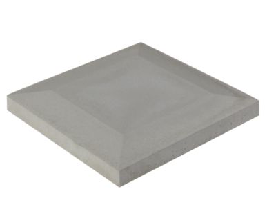 Chapeau de pilier plat demi-pente 37 x 37 x 3,5 cm gris GGI