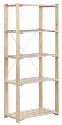 Etagère Nova 5 tablettes en pin massif 174,5 x 76,5 x 38,5 cm ASTIGARRAGA