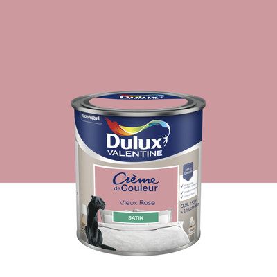 Peinture Crème de Couleur Vieux Rose satin 500 ml - DULUX VALENTINE