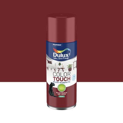 Aérosol de peinture Color Touch rouge basque RAL 3004 satin 400 ml - DULUX VALENTINE