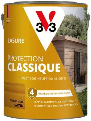 Lasure Protection Classique 4 ans chêne doré 5 L V33