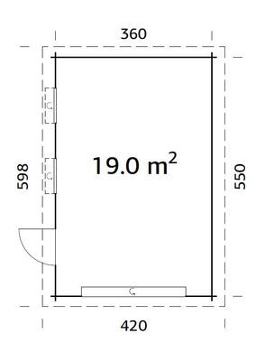 Garage bois Bois Naturel  Rasmus 19m2 PALMAKO Livraison incluse domicile