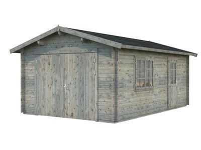 Garage bois Gris Roger 19m2 PALMAKO