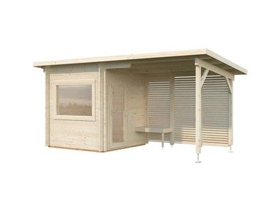 Sauna Sanna 4,1m2 + 9m2 épaisseur 44 mm Livraison incluse domicile  PALMAKO