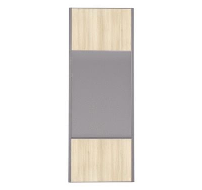 Porte de placard Miroir et Acacia Crème Profil gris H 248,5 x L 62,2 cm YNGENIO