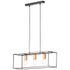 Suspension bois noir E27 3X60W ARICA - BRILLIANT