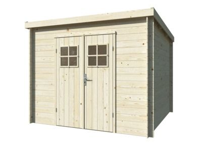 Abri de jardin bois Zoé3 Naturel 5,8m2 PALMAKO