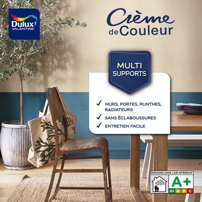 Peinture Crème De Couleur  Mat Taupe 0.5 L - DULUX VALENTINE