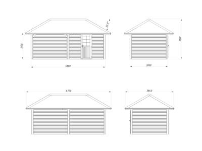 Abri de jardin Bianca SET 11 Bois naturel 16,6 m2 Livraison incluse domicile PALMAKO