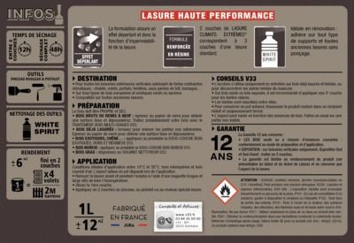 Lasure climats extrêmes extérieure acajou 1 l V33