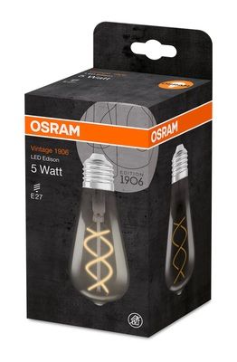 Ampoule LED Edison filament smoky E27 4 W = 140 lumens blanc chaud OSRAM