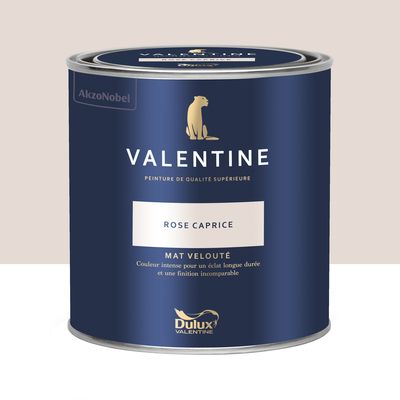 Peinture Valentine Mat Velouté Rose Caprice 0,5L - DULUX VALENTINE