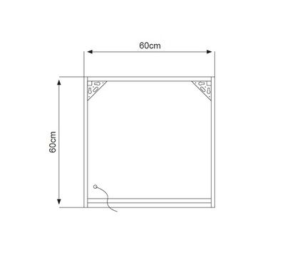 Armoire de toilette lumineuse LED Giulia 60 x 60 x 17 cm MP GLASS