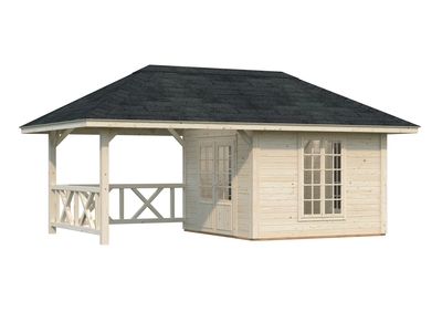 Abri de jardin Bianca SET 7 Bois naturel 16,6 m2 Livraison incluse domicile PALMAKO