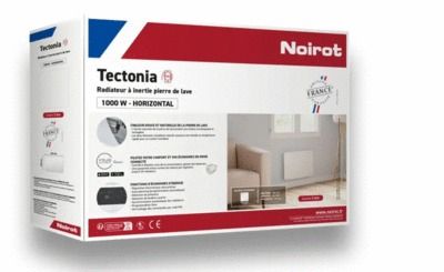 Radiateur inertie sèche tectonia 1000W  Blanc horizontal NOIROT