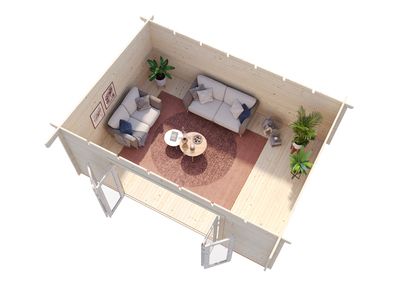 Studio bois Bois Naturel  Lea 19,4m2 PALMAKO Livraison incluse domicile