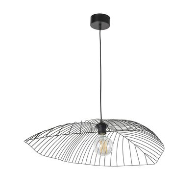 Suspension métal filaire noir feuille E27 60W LEAF - COREP