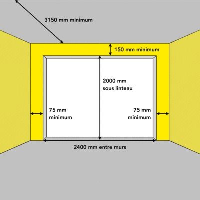 Porte de garage sectionnelle motorisée IQA rainurée blanche l. 2400 x H. 2000 mm SPADONE