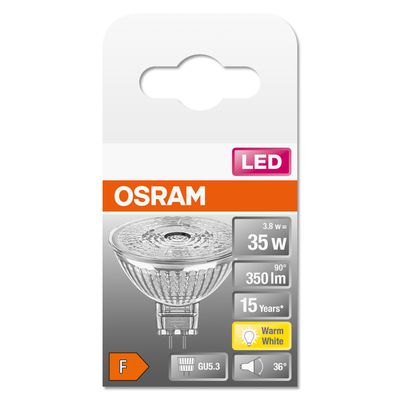 Ampoule LED spot GU5,3 36° 3.8 W = 350 lumens blanc chaud Star OSRAM