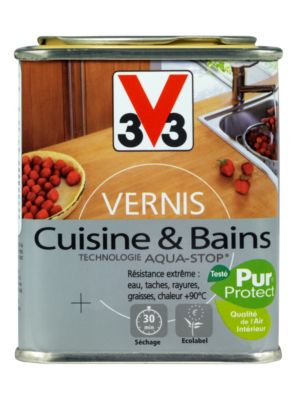 Vernis Pur Protect cuisine et bains brillant incolore 0,25 litre