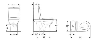 WC à poser sans bride Symbiose Rimfree GEBERIT