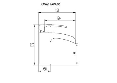 Mitigeur lavabo bec cascade chromé Navae EUROSANIT