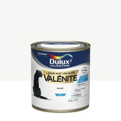 Peinture Laque Valénite Blanc mat 500 ml - DULUX VALENTINE