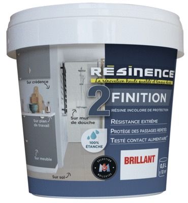 Résine transparente de protection brillante 500 ml RESINENCE