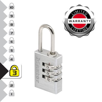 Cadenas à combinaison largeur 20 mm en aluminium MASTER LOCK