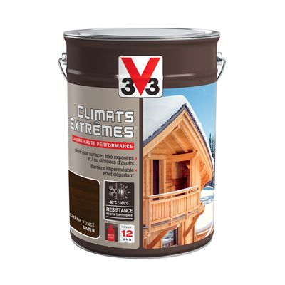 Lasure climats extrêmes extérieure chêne foncé 5 l V33